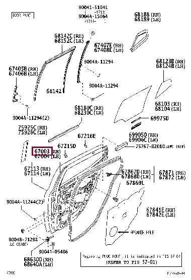 67003BZ510: PANEL SUB-ASSY, REAR DOOR, RH Тойота