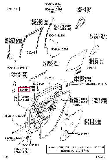 67004BZ500: PANEL SUB-ASSY, REAR DOOR, LH Тойота