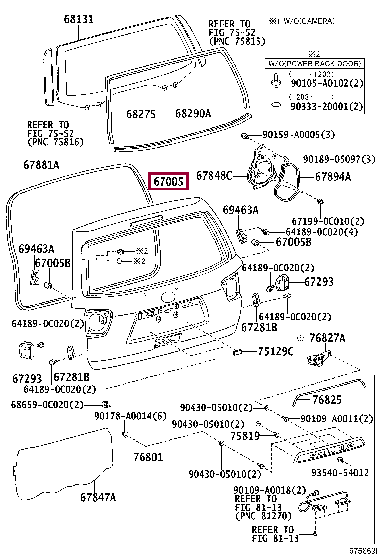 670050C091: PANEL SUB-ASSY, BACK DOOR Тойота