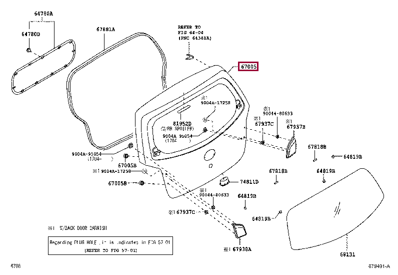 67005BZ450: PANEL SUB-ASSY, BACK DOOR Тойота