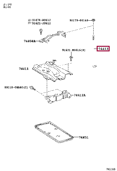 BOLT, BATTERY CLAMP 74451-58011 (номер toyota 7445158011)