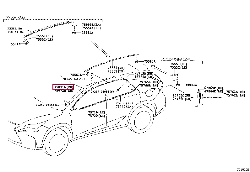 MOULDING SUB-ASSY, FRONT DOOR, OUTSIDE RH 75071-78010 (номер toyota 7507178010)