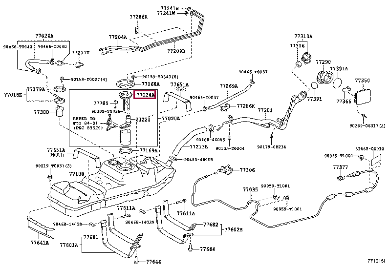 770240K050: PLATE SUB-ASSY, FUEL SUCTION Тойота