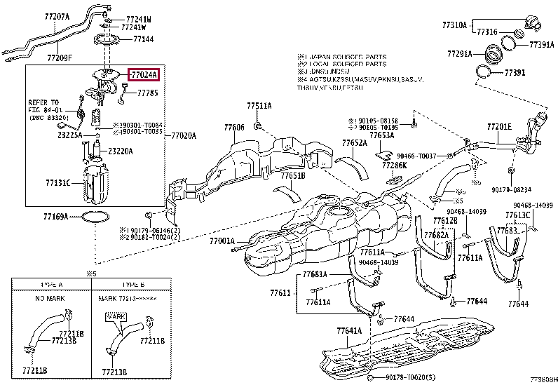 770240K220: PLATE SUB-ASSY, FUEL SUCTION Тойота