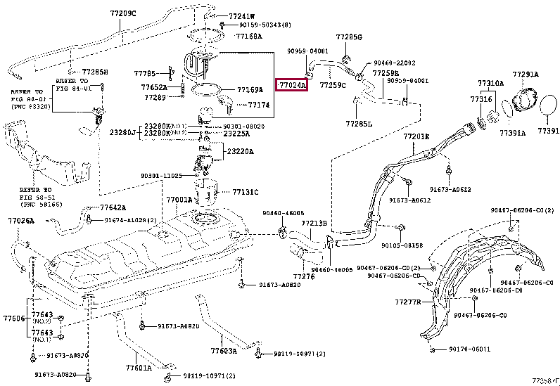7702428080: PLATE SUB-ASSY, FUEL SUCTION Тойота