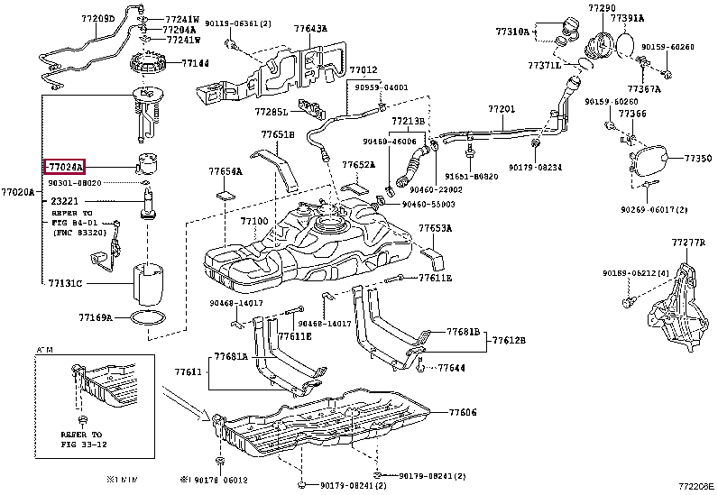 7702460270: PLATE SUB-ASSY, FUEL SUCTION Тойота