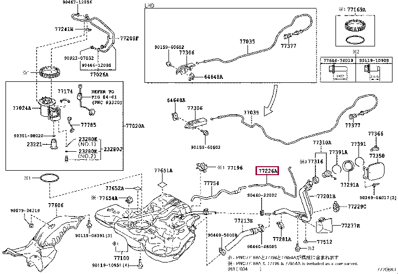 TUBE, FUEL TANK BREATHER, NO.6 7722612060 (номер toyota 7722612060)