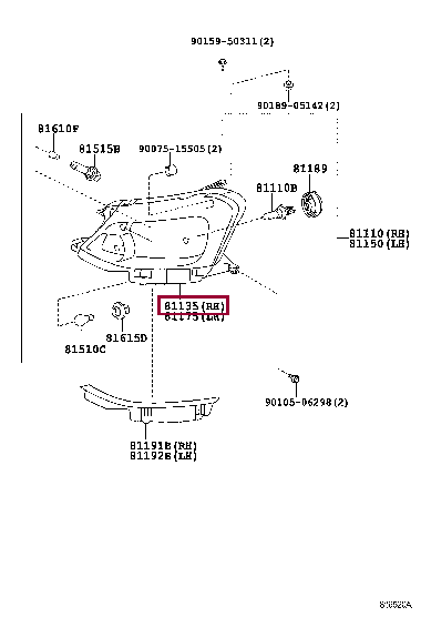 811300D441: UNIT ASSY, HEADLAMP, RH Тойота