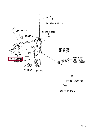 811300D800: UNIT ASSY, HEADLAMP, RH Тойота