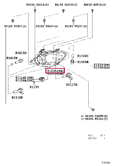 811450K500: UNIT ASSY, HEADLAMP, RH Тойота