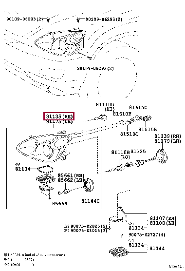Фара правая 81145-48242 (номер toyota 8114548242)