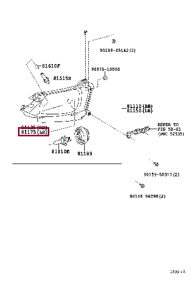 811700D800: UNIT ASSY, HEADLAMP, LH Тойота