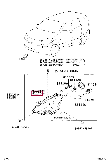 81170BZ050: UNIT ASSY, HEADLAMP, LH Тойота