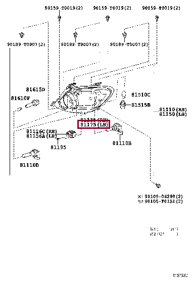 811850KD80: UNIT ASSY, HEADLAMP, LH Тойота