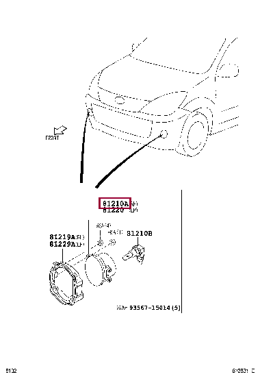 81210BZ100: LAMP ASSY, FOG, RH Тойота