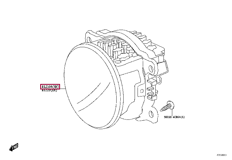 81210WC002: LAMP ASSY, FOG, LH Тойота