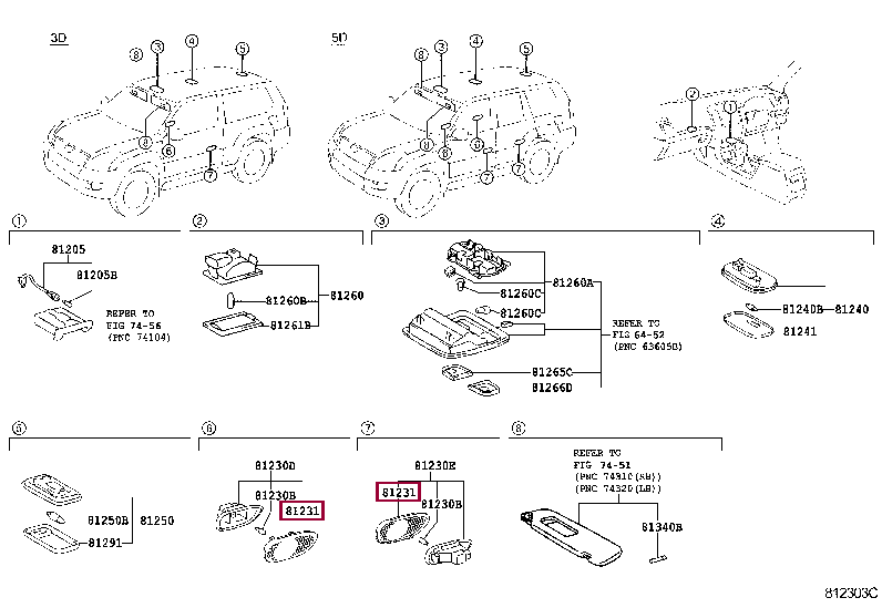 LENS, COURTESY LAMP 81311-33010 (номер toyota 8131133010)