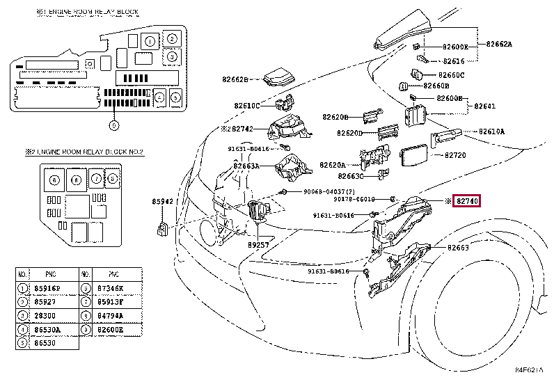 Корпус предохранителей (средняя часть) 82740-33030 (номер toyota 8274033030)