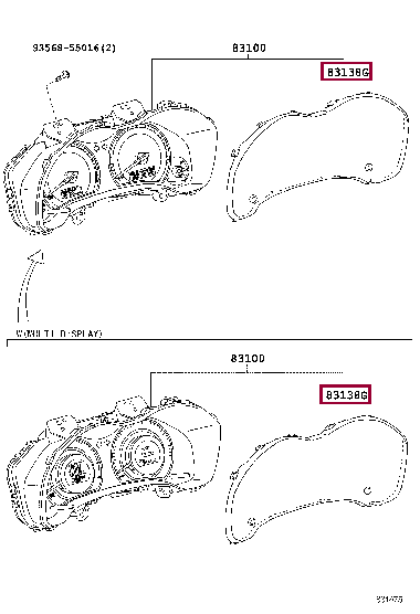 Стекло спидометра 83852-02P50 (номер toyota 8385202P50)