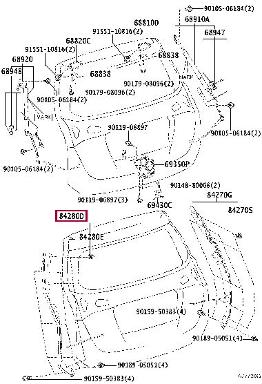 SENSOR ASSY, POWER BACK DOOR, LH 84280-42010 (номер toyota 8428042010)