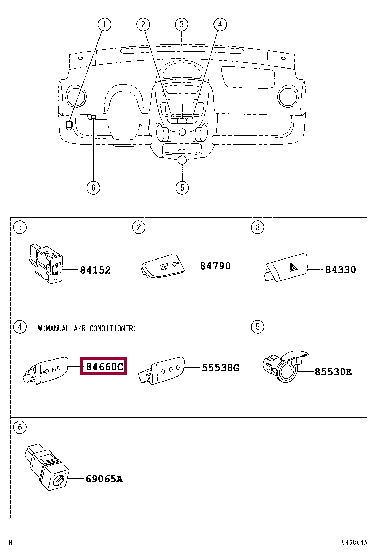 SWITCH, COOLER 84660-0H010-B0 (номер toyota 846600H010B0)