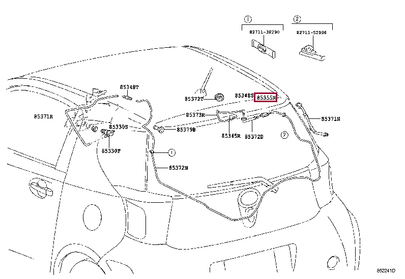 КЛАПАН ОМЫВАТЕЛЯ ЛОБОВОГО СТЕКЛА 85321-26020 (номер toyota 8532126020)