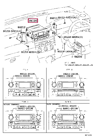 RECEIVER ASSY, RADIO 86120-02380 (номер toyota 8612002380)