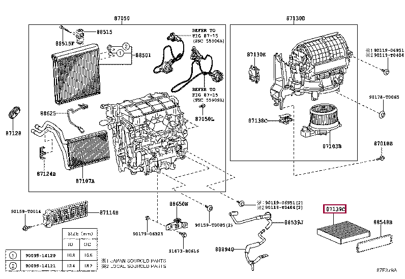 871390K040: FILTER, CLEAN AIR Тойота