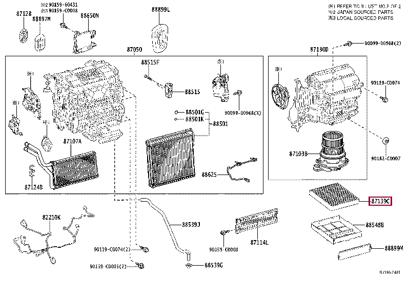87139F4050: FILTER, CLEAN AIR Тойота