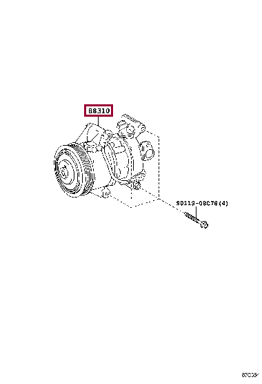 883100D410: COMPRESSOR ASSY, W/PULLEY Тойота