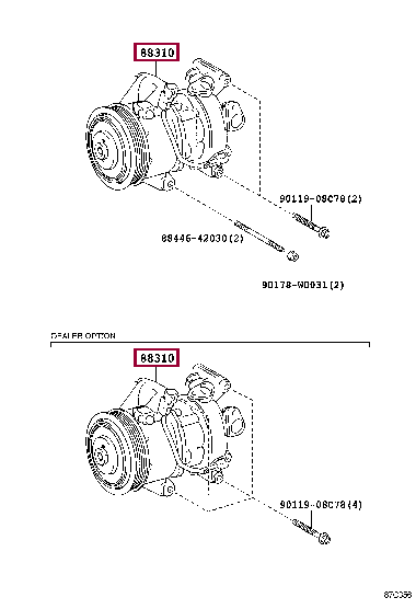 883100D420: COMPRESSOR ASSY, W/PULLEY Тойота