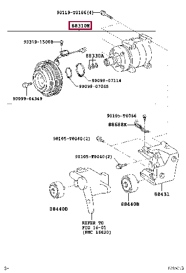 883100K230: COMPRESSOR, W/MAGNET CLUTCH Тойота