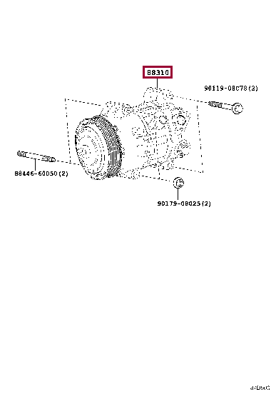 8831028651: COMPRESSOR ASSY, W/PULLEY Тойота