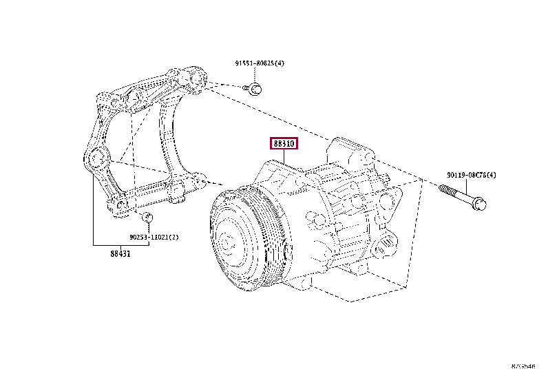 8831033320: компрессор кондиционера Тойота