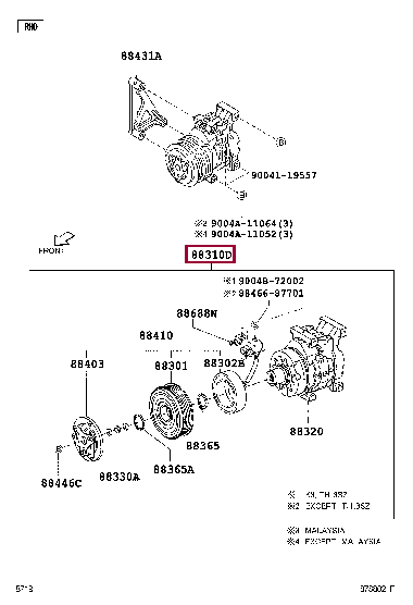88310BZ120: COMPRESSOR ASSY, W/PULLEY Тойота