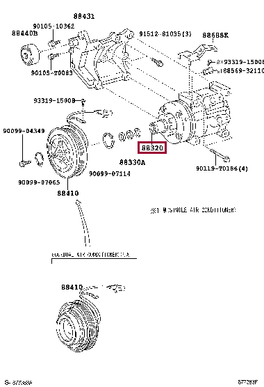 883200K400: COMPRESSOR ASSY, COOLER Тойота