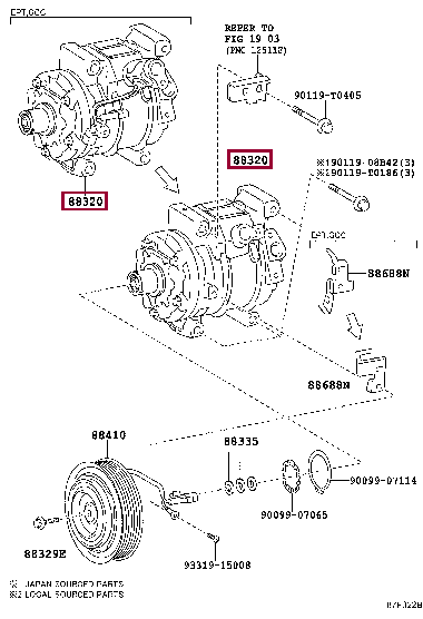 883200K560: COMPRESSOR ASSY, COOLER Тойота