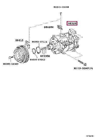 883201A670: COMPRESSOR ASSY, COOLER Тойота