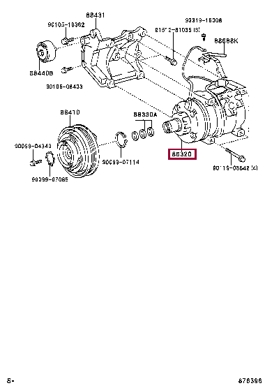 8832025130: COMPRESSOR ASSY, COOLER Тойота