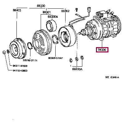 8832026210: COMPRESSOR ASSY, COOLER Тойота