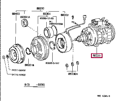 8832026470: COMPRESSOR ASSY, COOLER Тойота