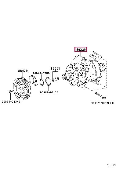 8832052450: COMPRESSOR ASSY, COOLER Тойота