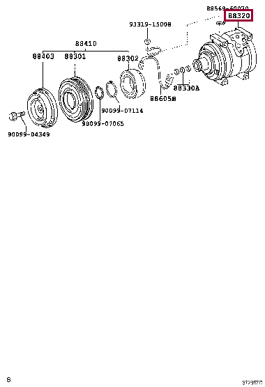 8832053010: COMPRESSOR ASSY, COOLER Тойота