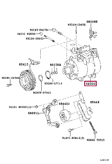 8832074060: COMPRESSOR ASSY, COOLER Тойота