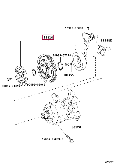 884100D310: CLUTCH ASSY, MAGNET Тойота