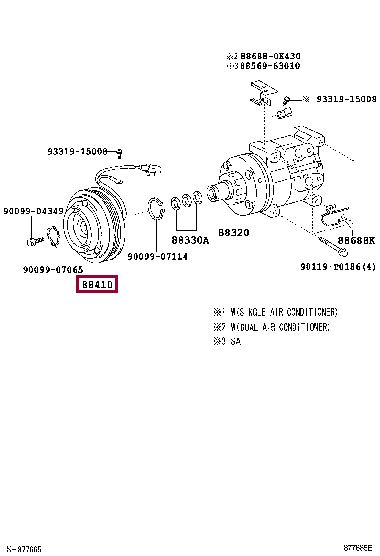 884100K340: CLUTCH ASSY, MAGNET Тойота