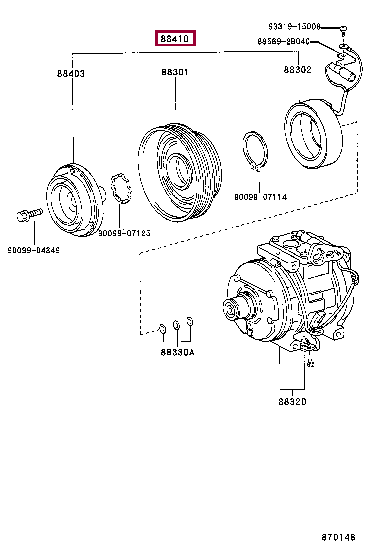 884102B090: CLUTCH ASSY, MAGNET Тойота