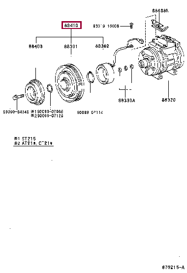 884102B230: CLUTCH ASSY, MAGNET Тойота