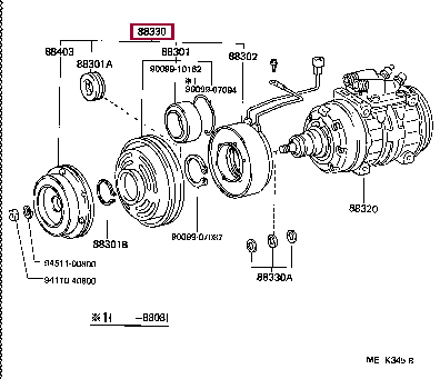 8841036390: CLUTCH ASSY, MAGNET Тойота