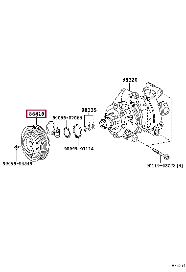8841052310: CLUTCH ASSY, MAGNET Тойота
